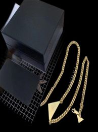 Fashion designer Jewellery mens pendant necklaces gold silver stainless steel jewellery for women trendy layered Inverted triangle p3492790