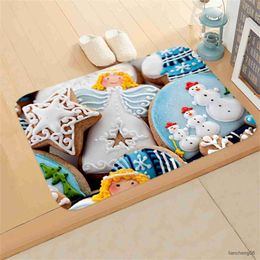 Bath Mats 3d Christmas Mat Santa Claus Elk Floor Mat Xmas Non-slip Doormat Kitchen Bathroom Decor Merry Christmas Decor For Home