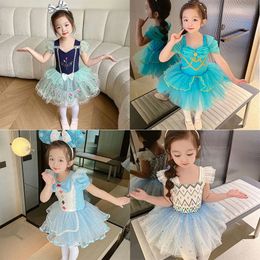 38 Years Little Girl Ballet Dress Kids Dance Leotard Children Princess Cosplay Halloween Costume Alice Anna Belle Jasmine 240413