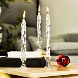 Candle Holders Home Decor Glass Holder Wedding Centrepiece Creative Transparent Oil Lamp Household Furnishings Room