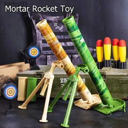 Gun Toys Childrens Large Mortar Shell Toy Jedi Gun Mortar Rocket Launch Shooting Toy Simulation Military Model yq240413