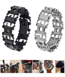 29 in 1 Multifunction Tread Bracelet Outdoor Bolt Driver Tools Kit Travel Friendly Wearable Multitool Stainless Steel Hand Tools Y3104656