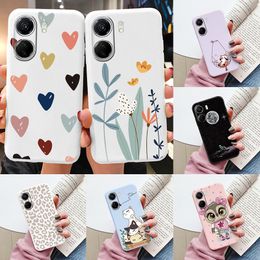 Case For Poco C65 6.74" Cute Heart Flower Back Cover Soft Silicone Matte Protective Fundas For Xiaomi Poco C65 Bags C 65 Shell