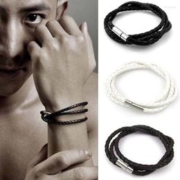 Charm Bracelets Fashion Women Men Leather Interlaced Wristband Unisex Bracelet For Jewelry