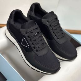 2024 New Fashion Designer Black casual shoes for men and women lace-up ventilate comfort Leather splice all-match Anti slip Sports shoes Running shoes DD0411P 38-44 10