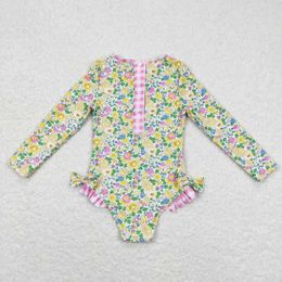 Clothing Sets S0191 Arrival Toddler Girl Clothes Long Sleeve Kids Summer Boutique Swimsuit