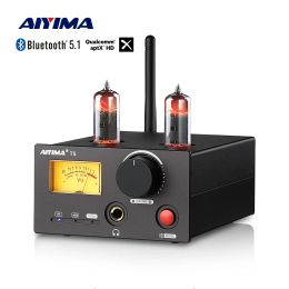 Amplifier AIYIMA T5 MM Phono Stage Home Amplifier VU Meter Bluetooth Record Player Stereo Audio Amp Turntable Phonograph Preamplifier