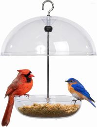 Other Bird Supplies Dome Feeder For Small Birds Bluebird Mealworms Platform Cover Accessoires