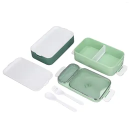 Dinnerware Bento Box Practical Lunch Green No BPA 304 Stainless Steel ABS 2 Layer Microwave Oven Available For Office