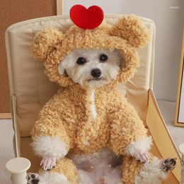 Dog Apparel Pet Small Teddy Bear Pomeranian Yorkshire Schnauzer Autumn And Winter Thick Warm Clothes Puppy