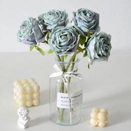 Decorative Flowers 5pcs Jiaobian Lychee Rose Flower Wedding Bride Bouquet Family Gathering Arrangement Decoration Valentine's Day Gift