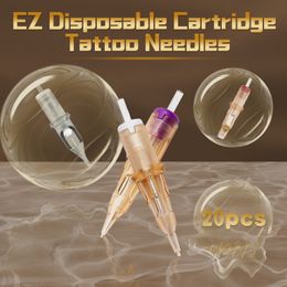 EZ Tattoo Cartridge Needles RL RS MC M1 Tattoo Needles Safety Membrane for Tattoo Cartridge Machines 20Pcs/Box