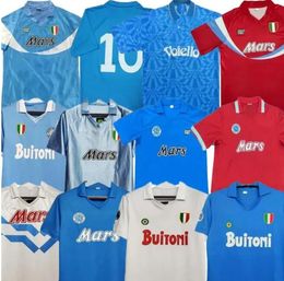 Maradona 1986 1987 1988 1999 Napoli Retro Soccer Jerseys 87 88 89 91 93 classic blue thai quality football for men Coppa Naples Football shirts