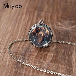 Pendant Necklaces 2024 Arrival Fashion Cute Pet Animals Puppy Dog Glass Dome Antique Handmade Jewelry Vintage
