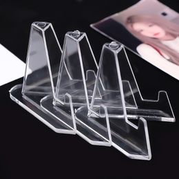 20/1pcs Transparent Acrylic Display Stand Storage Holder Mini Easel Rack Card Commemorative Challenge Coin Capsule Support Racks