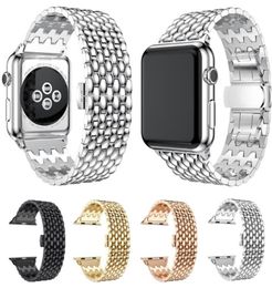Smart Straps Seven Bead Dragon Patterned Bracelet Chain Link Band fit iWatch 8 7 6 5 4 SE Strap for Watch Series 38/40/41mm 42/44/45mm Watchband1843954