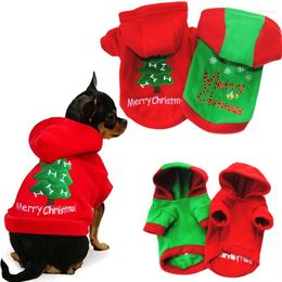 Dog Apparel Christmas Clothes Hoodies Coat Winter Fleece Pet Clothing Outfit Costume Shirt Warm Yorkshire