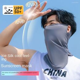 Scarves Multi-functional Summer Silk Mask Fishing Face Shield Sun Protection Neckline Cover Driving Climbing Veil