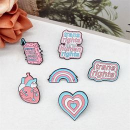 Sweet Pink Heart Love Juice Box Rainbow Design Metal Enamel Brooch Creative New Product Emblem Pins Clothing Accessories Gift