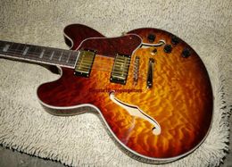 Custom Honey Wave 335 Classic Electric Guitar Gold Hardware 4181193