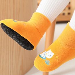 Baby Floor Socks Anti-slip Sole Lovely Baby Toddler Shoes Indoor Soft Socks Warm In Winter Comfortable Baby Home Socks Soft