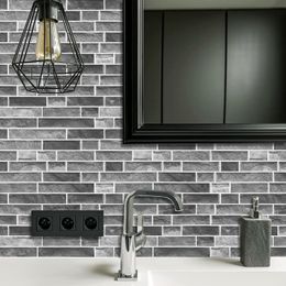 5-sheets 3D Tile Peel And Stick Vinyl Wallpaper Marble Kitchen Backsplash Tile Sticker DIY Backsplash Home Wall Decor