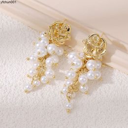 a Niche Designers Baroque Pearl Dragonfly Earrings Style High-end Fashionable and Minimalist Earrings Womens