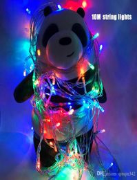 2019 Christmas light Holiday Outdoor 10m 100 LED string 8 Colors choice RedgreenRGB Fairy Lights Waterproof Party Garden li8292425