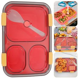Dinnerware Divider Lunch Box Containers Bento Case Microwavable Prep Adults Leakproof Holder