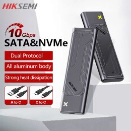 Enclosure HIKSEMI SSD Enclosure ToolFree USB C External 10Gbps M.2 NVMe USB Adapter Supports M and B&M Keys Size 2230 /2260/2280 SSDs