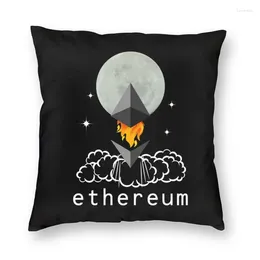 Pillow Ethereum Cryptocurrency To The Moon Cover Home Decor Blockchain Lover S Throw For Sofa Printing