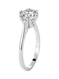 sterling silver product in love with single bell women039s exaggerated large 2 CT simulation diamond ring showing off two CT d6984498