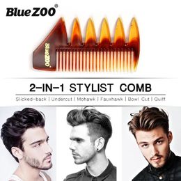 Professional Fish Bone Shape Hair Brush Double Side Tooth Combs Man Hair Styling Tool Barber Hair Dyeing Cutting Colouring Brush