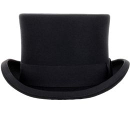 135cm high 100 Wool Top Hat Satin Lined President Party Men039s Felt Derby Black Hat Women Men Fedoras60241963283511