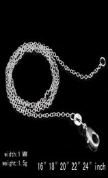 925 Sterling Silver Necklace Rolo quot O quot Chain Necklaces Jewellery 1mm 16039039 24039039 925 Silver DIY Chai5419141