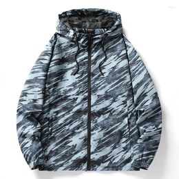 Men's Jackets Camouflage Jacket 2024 Autumn Winter Outdoor Running Trench Coat Fashion Casual Hooded For Men