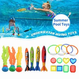 Bath Toys Kids Summer Shark Rocket Throwing Toy Swimming Pool Dive Game Water Fun Games Pool Toys Baby Water Educational Bath Toys Gifts 240413