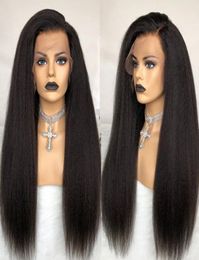 Kinky Straight Wig Full Lace Human Hair Wigs for Black Women 250 Density U Part Wig Yaki Full Lace Wig Lace Front Wigs EverBeauty7843551