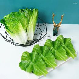 Decorative Flowers 3D Simulation Lettuce Model Pvc Material Fake Vegetable Kids Pretend Play Kitchen Toys Artificial Foods