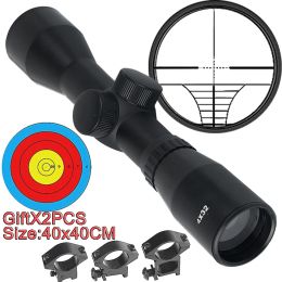 Optics 4x32 Tactical Rifle Scope Reticle Wide Angle Airsoft Riflescope Outdoor Sport Hunting Optics Shooting Gun Sight Sniper Gear