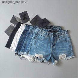 Womens Shorts Womens Shorts Summer Denim Shorts for Women Black Jeans Shorts Women Distressed Short jer White Jean Shorts Ripped Y2k Streetwear 230616 C240413