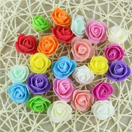 Decorative Flowers 20/30/50 Pieces Teddy Bear Of Roses 3cm Foam Wedding Party Christmas Decor For Home Diy Gifts Box Artificial