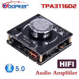 Amplifier Woopker Bluetooth 5.0 TPA3116D2 Digital Audio Power Amplifier Stereo 50Wx2 10W100W HiFi Class D USB Music AMP Board 502H 502M