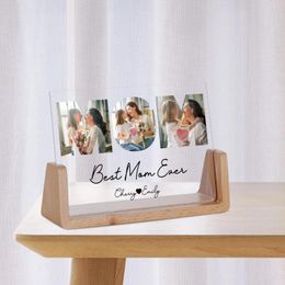 Frames Custom Po Acrylic Plaque Personalized Mom Ever Picture Frame Creative Gifts For Mommy Grandma Keepsake Mothers Day Gift