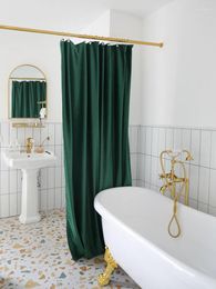 Shower Curtains LIANGQI Velvet Curtain Waterproof Coating Fabric Double Layer Thicken Cloth Bathroom Bathtub Tools Home Decor Customize