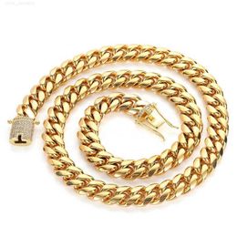 stainless steel customized 6mm8mm 10mm 12mm 16mm 18mm solid gold silver cuban chain zircon link chain for man