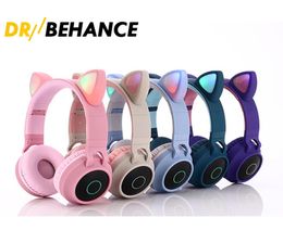 Cute Cat Ear Wireless Earphones B39 Bluetooth Headphones BT 50 Headsets Stereo Music Gaming Wired earbud Speaker Headphone4287902