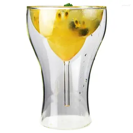 Wine Glasses 1/2pcs Creative Cocktail Wineglass Mug Double Wall Mugs Beer Bubble Tulip Wedding Party Bar Cup Toast