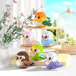 12/Set Mini Cute Bird Building Blocks Bricks 3D DIY Animal Model Creative Educational Toys for Boys Girls Back to School Gifts