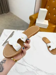 Designer Slippers platform slides crochet Sandals Summer flat leather slippers sliders womens casual Shoes 0409